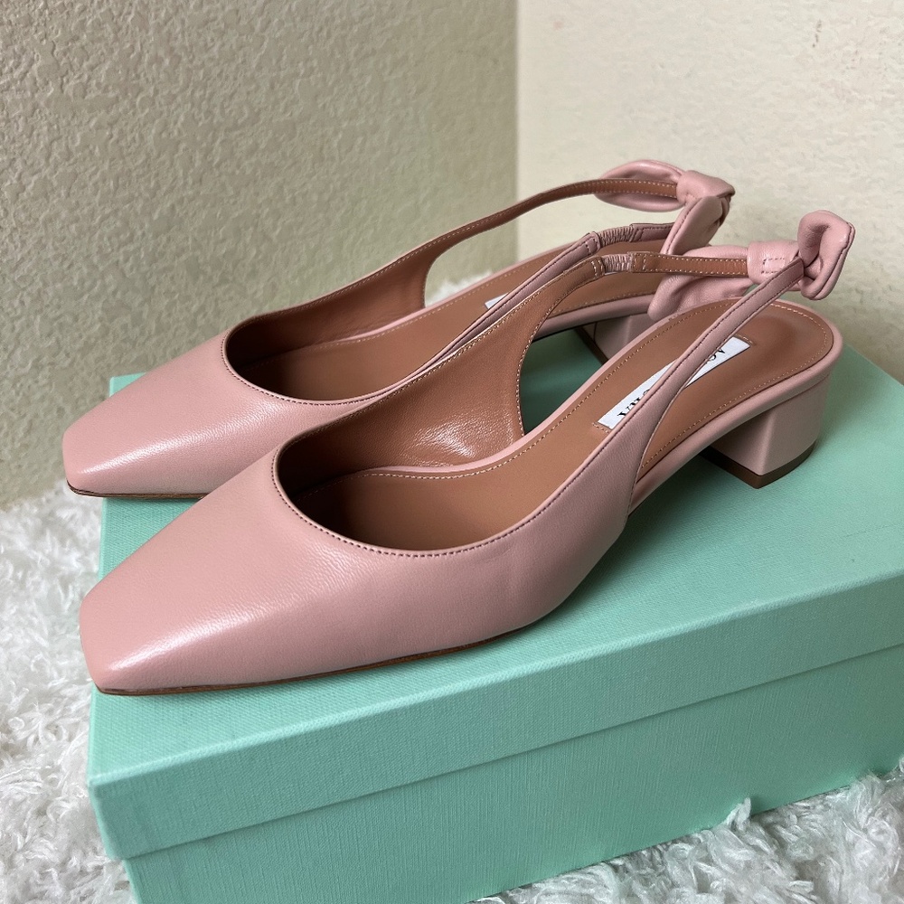 Aquazzura Women's Very Bow Tie 35 Slingback Women's Size: 7.5 | IT 37.5